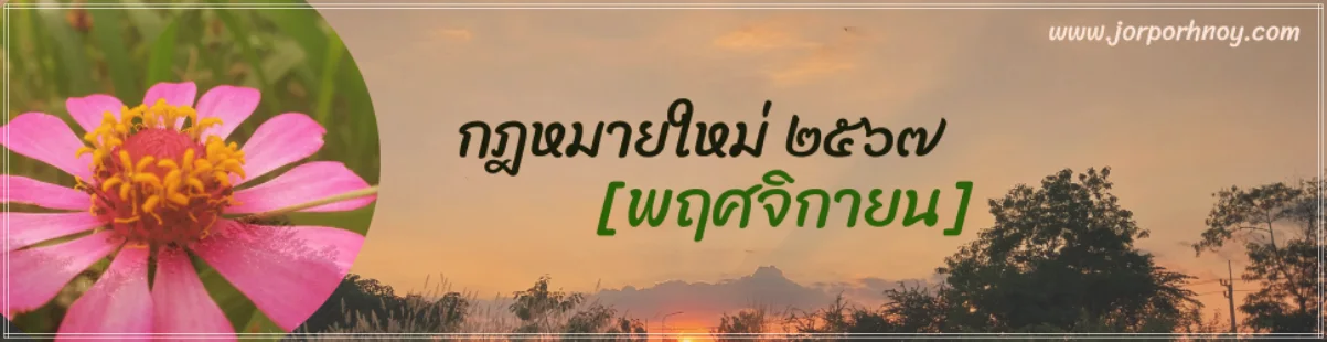 กฎหมายใหม่ พฤศจิกายน 2567